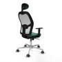 Piqueras y Crespo Chaise de Bureau avec Appui-tête 1D086G1 Vert émeraude