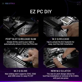 ASUS Carte mère ROG Strix X870-F Gaming WiFi - Socket AM5 pour AMD Ryzen - Support DDR5 jusqu'à 64 Go - Interfac…