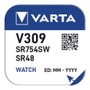 Varta Pile bouton SR48/V309 1,55 V Oxyde d'argent 73 mAh 7,9 x 5,4 mm x 1