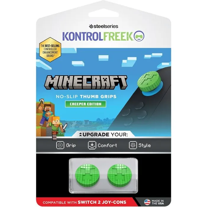 Steelseries Pack de 2 Thumbsticks Performance Minecraft Creeper Edition pour Nintendo Switch 2 - Vert Steelseries Pack de 2 Thumbsticks Performance Minecraft Creeper Edition pour Nintendo Switch 2 - Vert