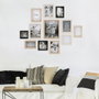 Home Deco Factory Lot de 12 Cadres Photo en Bois et Noir