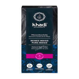 KHADI Indigo Pur 100g - Teinture Ayurvédique Cheveux Noirs 100% Végétale Vegan