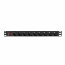 Lanberg PDU-09F-0300-BK Multiprise Rackable 1U 9 Prises Schuko 16A 4000W