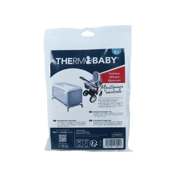 Thermobaby Moustiquaire Universelle pour Lit de Bébé, Parc, Nacelle et Poussette - Protection contre les Insectes