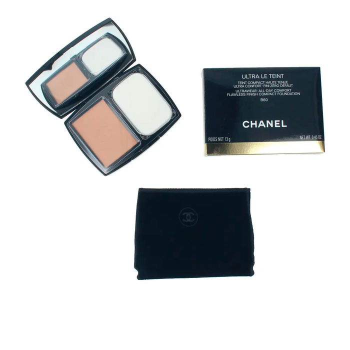 Chanel LE TEINT ULTRA Teint Compact Perfection Haute Tenue SPF15 #B60 Fond de Teint Mat Tous Types de Peaux