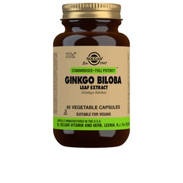 Solgar - Ginkgo Biloba SPF - 60 gélules végétales - Extraits de feuilles - Soutien circulation, concentration & défenses - Sans gluten, végétarien