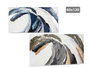 GIFTDECOR Toile peinte Onda gris bleu 60x120 cm assortiment de 2