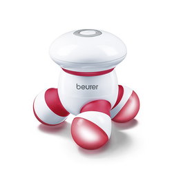 Beurer MG-16 Mini Appareil de Massage Rouge - Massage Vibrant Compact et Portable pour Bureau, Maison et Voyage