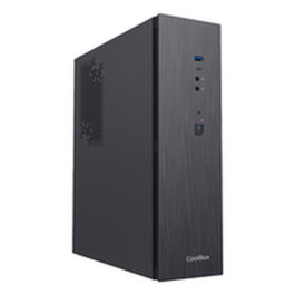 Coolbox COO-PCT370-1 Boîtier PC Micro ATX T370 Slim Noir - Matx, SSD 2.5", USB-A 3.2, USB-C, Alimentation 500W Incluse