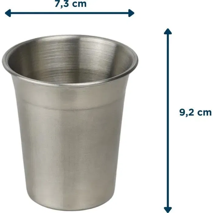 Thermobaby Gobelet en Inox pour Bébé Sans BPA - Ergonomique, Lavable Lave-Vaisselle - Réf. THERMOBABY - Dimensions 7.3x7.3x9.2 cm, Norme EN 14350