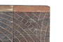 GINER Y COLOMER Buffet en Acacia et Métal Ton Naturel avec Détails Sculptés Main - 90x86x40 cm