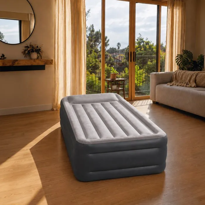 Intex Matelas gonflable Deluxe Pillow Rest - 1 Personne - 99 x 42 x 191 cm