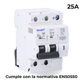 Revalco IGA 2P 25A C 10KA Protecteur de Surtension Permanente EN-50550 et Transitoire 5-15kA 275V