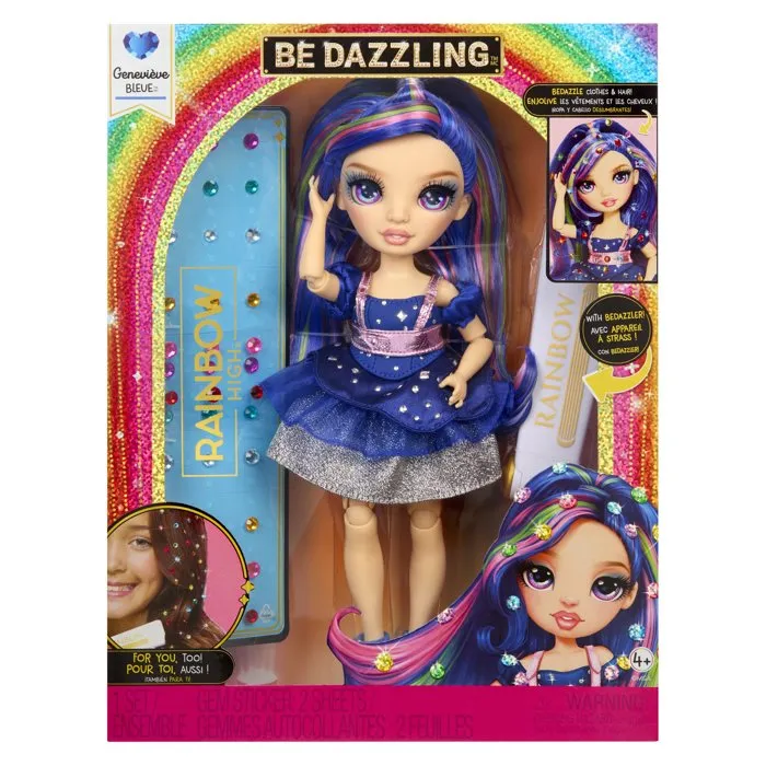 Rainbow High Rainbow High Poupée Mannequin Be Dazzling - Genevieve Bleu - 28 cm - Poupée de Mode avec Pierres et Accessoires - Dès 4 ans Rainbow High Rainbow High Poupée Mannequin Be Dazzling - Genevieve Bleu - 28 cm - Poupée de Mode avec Pierres et Accessoires - Dès 4 ans