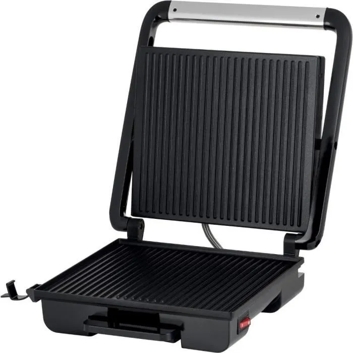 Sencor SBG 3710SS - Grill électrique antiadhésif de 29.8 x 26.8 cm, puissance 2000 W, 3 niveaux de température, avec bac d'égouttage amovible