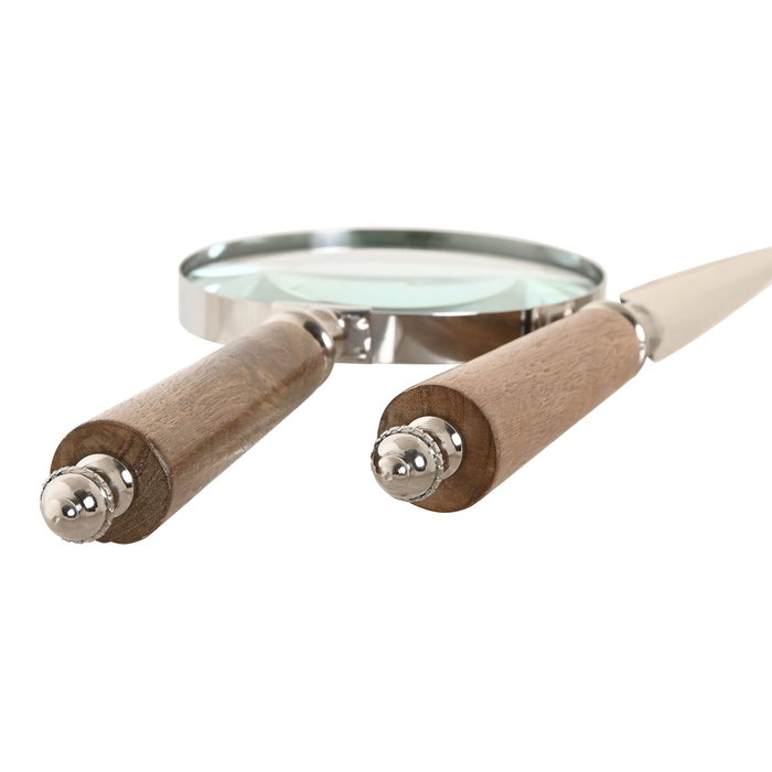 Loupe Home ESPRIT Verre Acier Acacia 8 x 8 x 30 cm