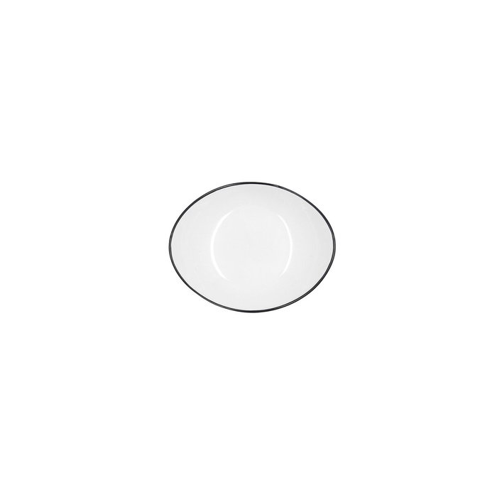 Quid Gastro Black Plat à Salade en Porcelaine Noire et Blanche 14x11 cm (12 Unités)