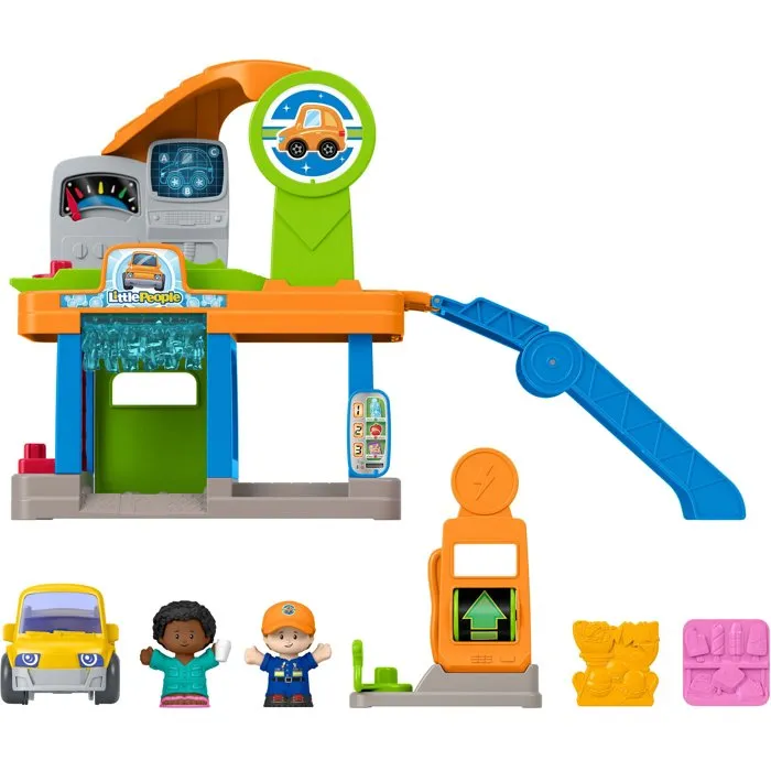Fisher-Price Playset Little People Station de lavage avec véhicule