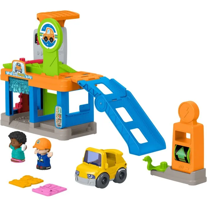 Fisher-Price Playset Little People Station de lavage avec véhicule