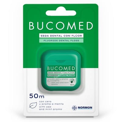 BUCOMED Fil Dentaire Avec Fluor 50 ml Menthe BUCOMED Fil Dentaire Avec Fluor 50 ml Menthe