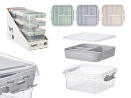 Kipit Boîte Multiusage Assortie Couleurs 26 x 11 x 24 cm en Plastique Beige Gris Vert (Set de 12)