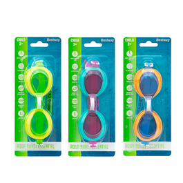 Bestway 21002 Lunettes de Natation Enfant +3 Ans avec Corrosion Silicone et Lanière Ajustable - Couleurs Assorties