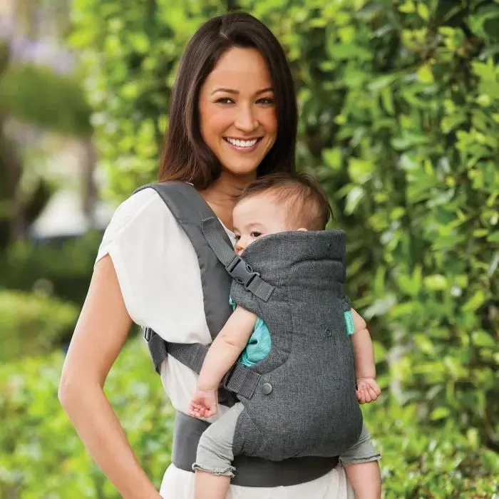Infantino Porte-bébé Évolutif Flip Ergonomique 4 en 1 Gris - Polyester - De 3.6 à 14.5 kg