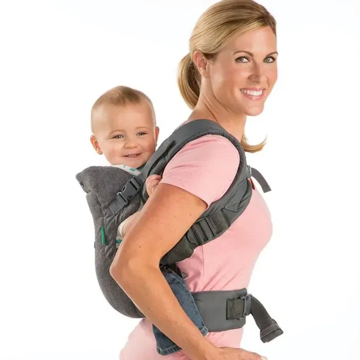 Infantino Porte-bébé Évolutif Flip Ergonomique 4 en 1 Gris - Polyester - De 3.6 à 14.5 kg
