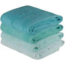 Ensemble de 4 serviettes de bain Vert menthe - 70 x 140 cm