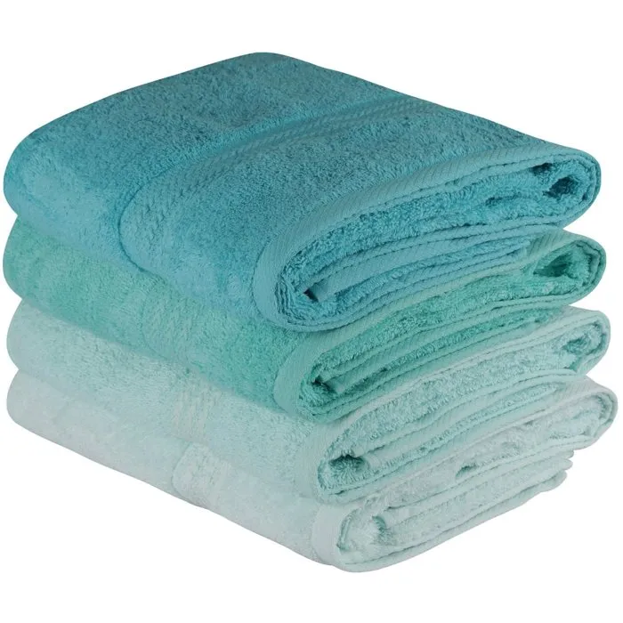 Ensemble de 4 serviettes de bain Vert menthe - 70 x 140 cm Ensemble de 4 serviettes de bain Vert menthe - 70 x 140 cm