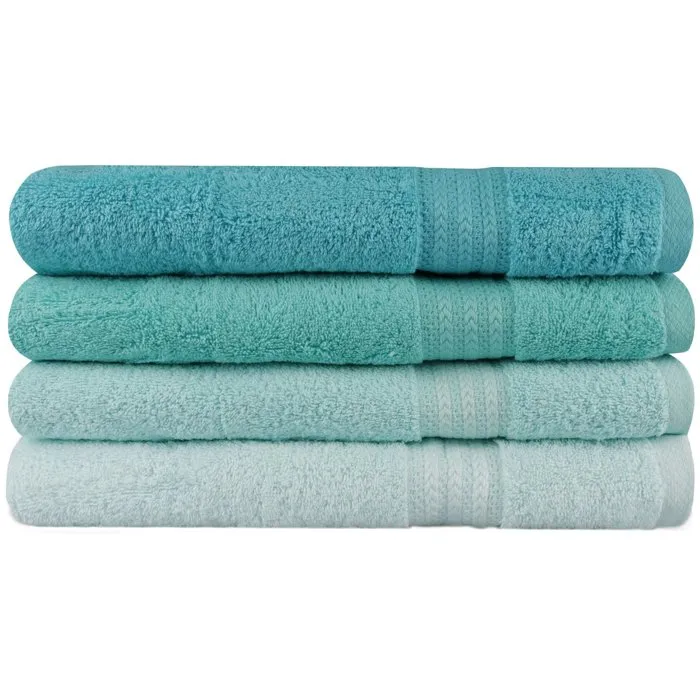 Ensemble de 4 serviettes de bain Vert menthe - 70 x 140 cm Ensemble de 4 serviettes de bain Vert menthe - 70 x 140 cm