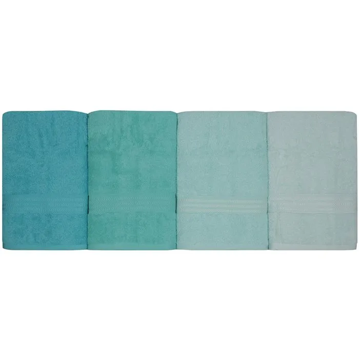 Ensemble de 4 serviettes de bain Vert menthe - 70 x 140 cm Ensemble de 4 serviettes de bain Vert menthe - 70 x 140 cm