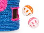 MASCOW Lot de 12 Griffoirs Corde et Boule avec Grelots, Assortiment 3 Couleurs
