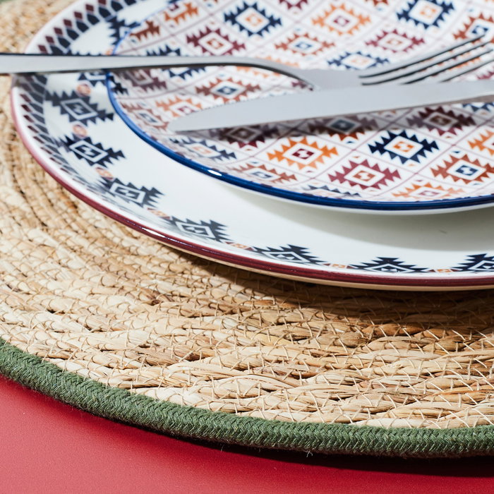 Home Deco Factory Set de table rond tressé 38 cm MIRAGE