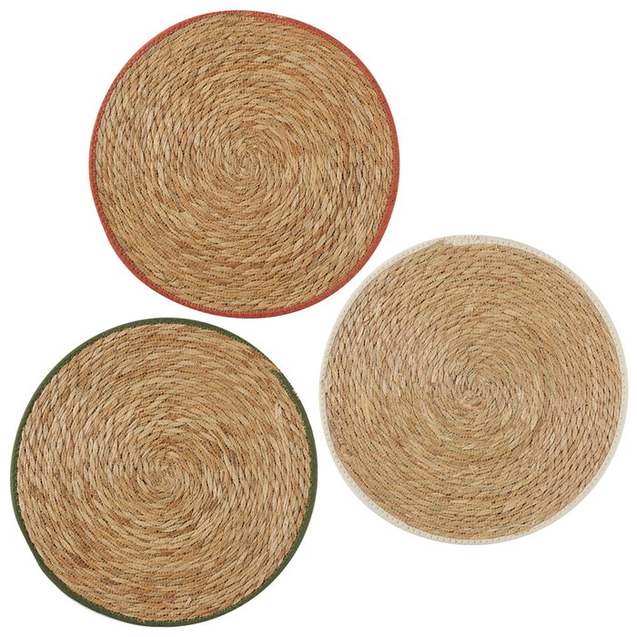 Home Deco Factory Set de table rond tressé 38 cm MIRAGE