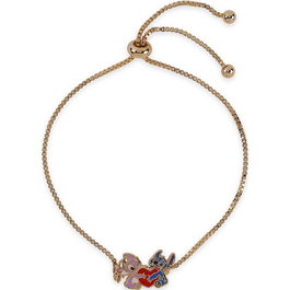 Pulsera Angel & Stitch Disney Bracelet pour Femme en Laiton Rose avec Charms - PEERS HARDY