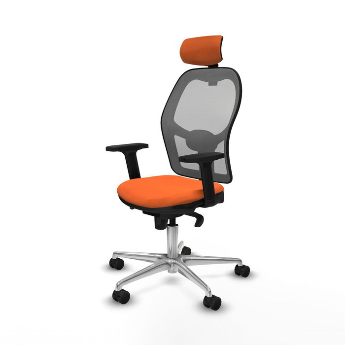 Piqueras y Crespo Chaise de Bureau avec Appui-tête 2D086N2 Orange