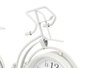 Giftdecor Horloge Forge Bicyclette Blanche 22,5 cm Métal (Set de 4)