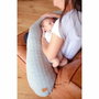 Béaba Big Flopsy Coussin d'allaitement et de maternité Fleur de coton Gris Chiné