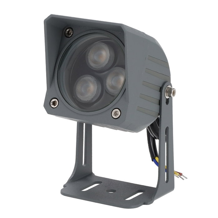Projecteur LED 3W IP65 2700K avec piquet, Gris Projecteur LED 3W IP65 2700K avec piquet, Gris