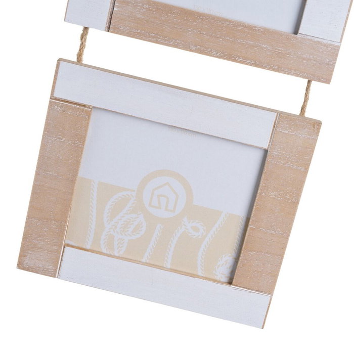 BigBuy Home Cadre photo Blanc Naturel Bois MDF