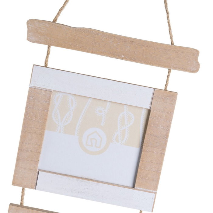 BigBuy Home Cadre photo Blanc Naturel Bois MDF