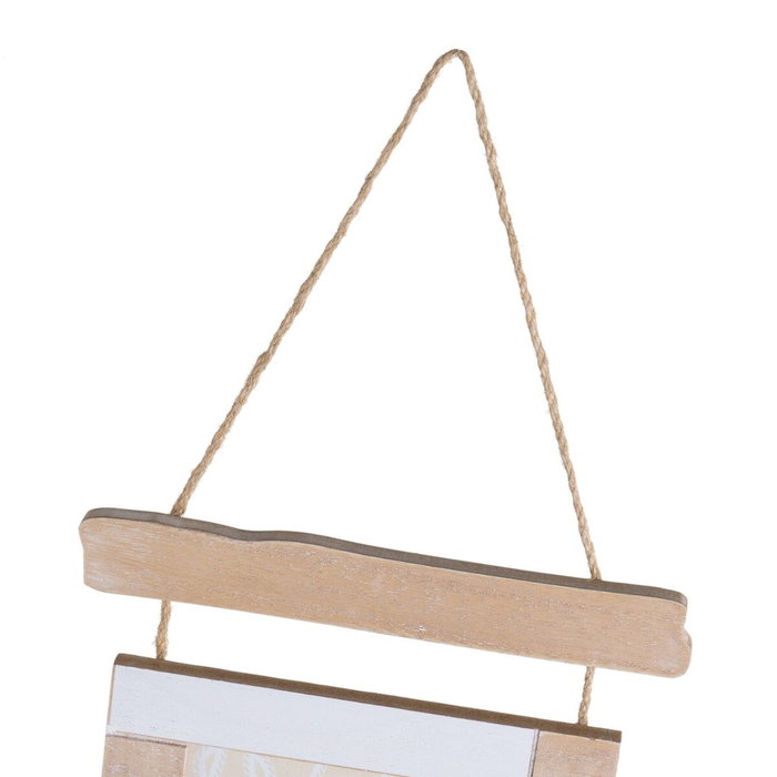 BigBuy Home Cadre photo Blanc Naturel Bois MDF