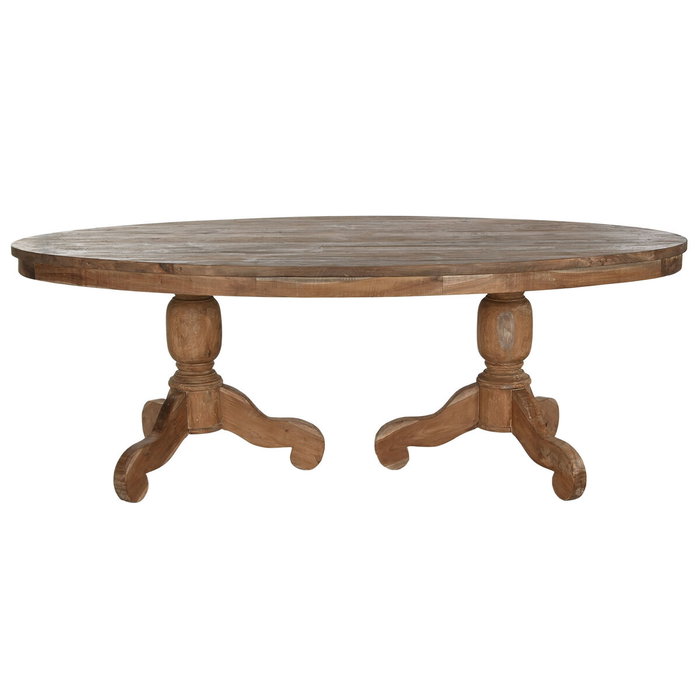 Table de Salle à Manger Home ESPRIT Naturel bois de teck 220 X 110 X 78 cm Table de Salle à Manger Home ESPRIT Naturel bois de teck 220 X 110 X 78 cm