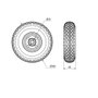 Ruedas Alex Roue pneumatique noyau métallique roulement à billes charge max 175 kg ø 26 cm