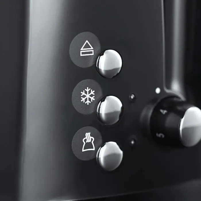 Grille-pain Russell Hobbs 22601-56 - Fentes larges - Fonctions Décongélation, Annulation et Réchauffage - Niveau de brunissage variable - 850 W - Noir