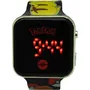 Kids Licensing Montre enfant LED Pokemon POK4322 - Affichage LED, heure/date, fond d'écran interchangeable - Rouge, mouvement Quartz - Pile incluse
