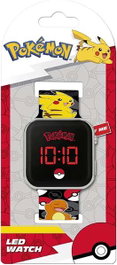 Kids Licensing Montre enfant LED Pokemon POK4322 - Affichage LED, heure/date, fond d'écran interchangeable - Rouge, mouvement Quartz - Pile incluse