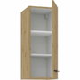 BigBuy Home Meuble haut MODENA 2 portes - Chêne artisan / Noir mat