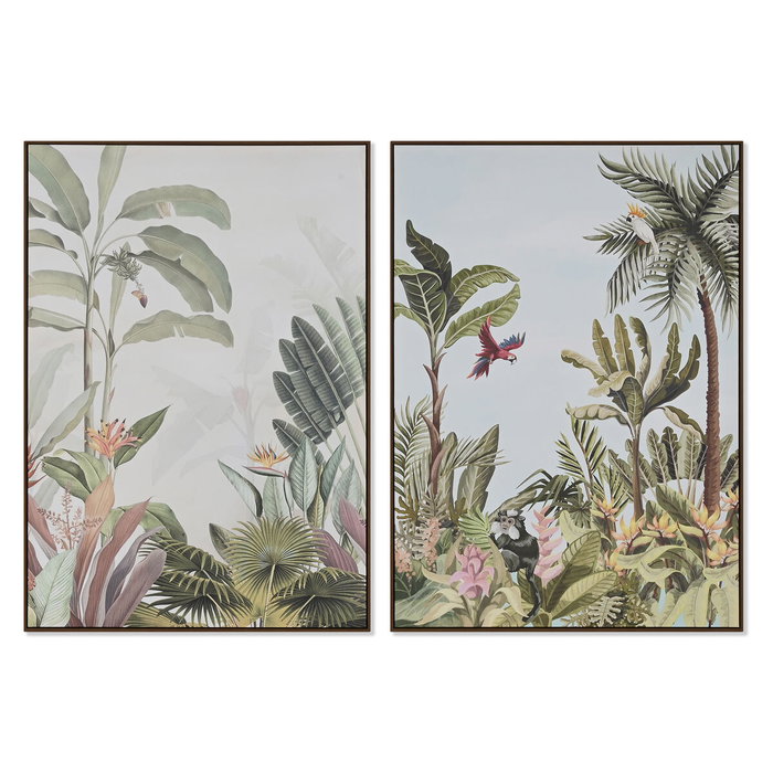 Toile Home ESPRIT Vert Tropical 100 x 4 x 140 cm (2 Unités) Toile Home ESPRIT Vert Tropical 100 x 4 x 140 cm (2 Unités)